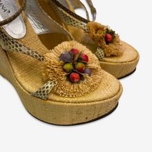 Carica l'immagine nel visualizzatore di Gallery, Dolce & Gabbana "Sicily - Raffia & Fruits" Wedges S/S 2013