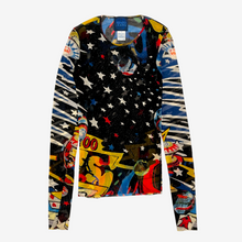 Carica l'immagine nel visualizzatore di Gallery, Kenzo Jeans "Galaxy" Print Glitter Mesh Top