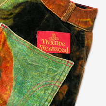 Carica l'immagine nel visualizzatore di Gallery, Vivienne Westwood Velvet Print Jeans "Anglomania" F/W 1993