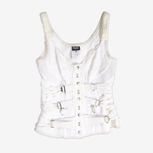 Carica l'immagine nel visualizzatore di Gallery, D&G White Bondage Strap Corset