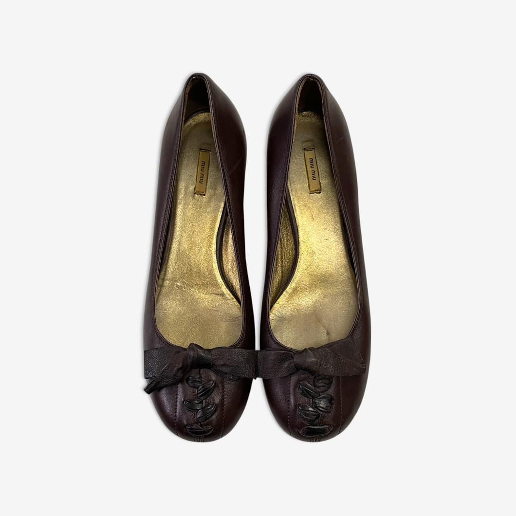 Miu Miu Leather Flats 2000s