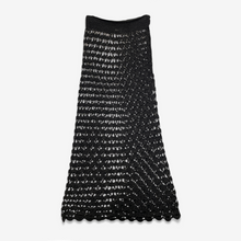 Carica l&#39;immagine nel visualizzatore di Gallery, Dolce &amp; Gabbana &quot;Black Knit Crochet&quot; Maxi Skirt S/S 1997
