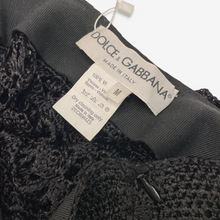 Carica l&#39;immagine nel visualizzatore di Gallery, Dolce &amp; Gabbana &quot;Black Knit Crochet&quot; Maxi Skirt S/S 1997
