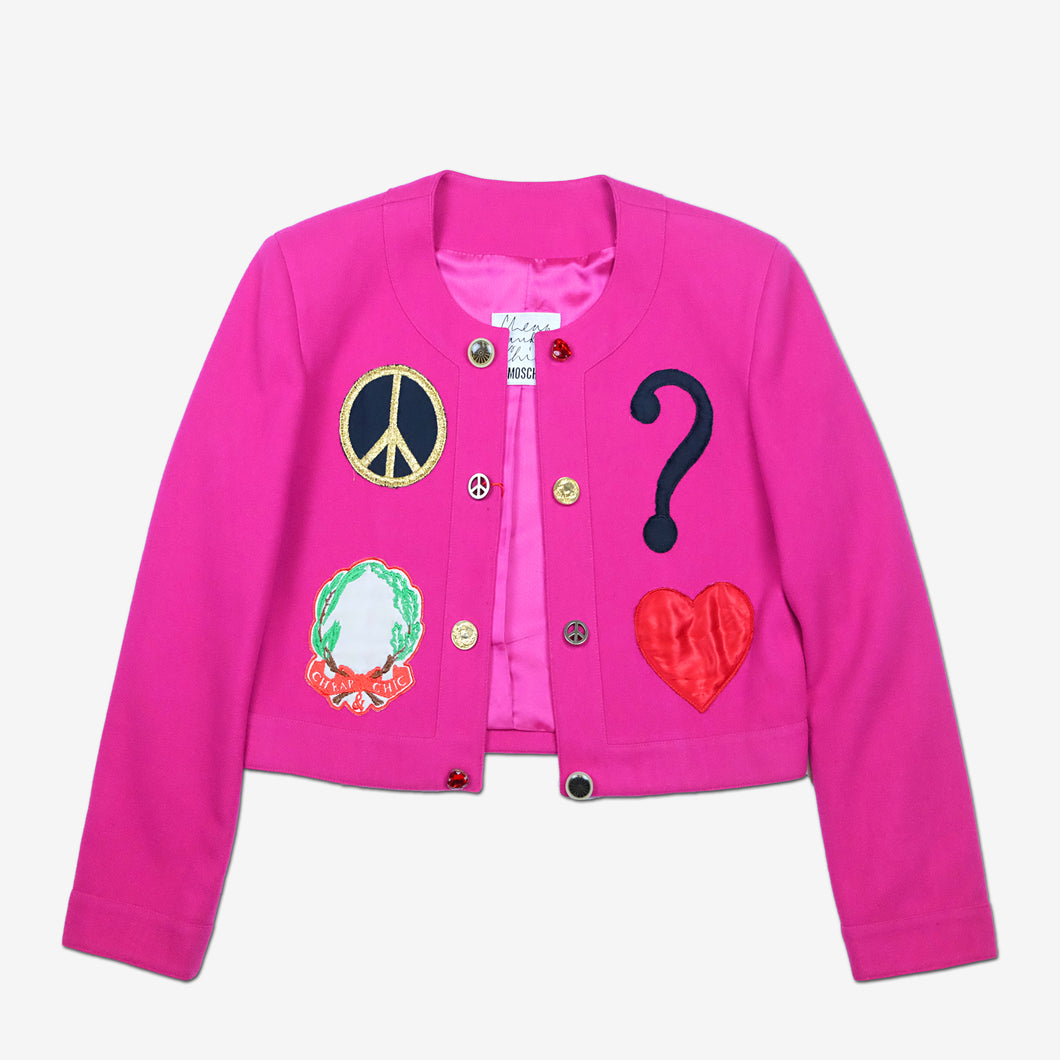 Rare Moschino Vintage Iconic Jacket With Patch