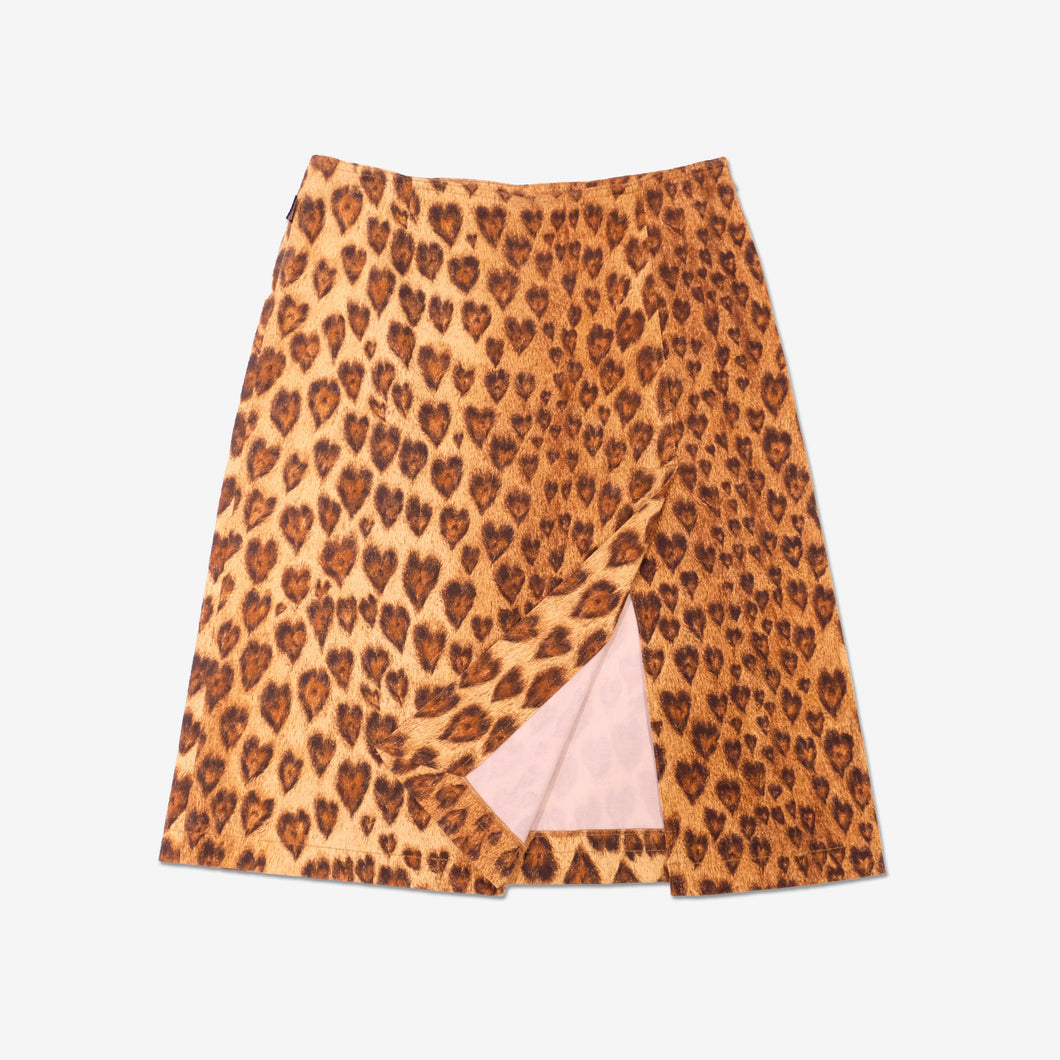 Moschino Leopard Hearts Skirt