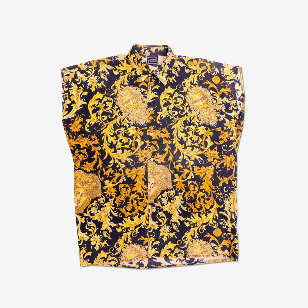 Versace Jeans Couture Black Gold Baroque Shirt