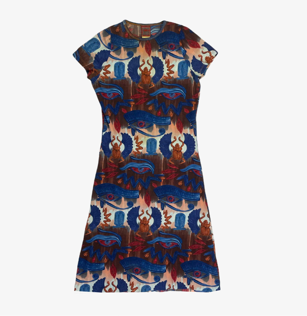Jean Paul Gaultier Jeans Vintage Egyptian Print Dress