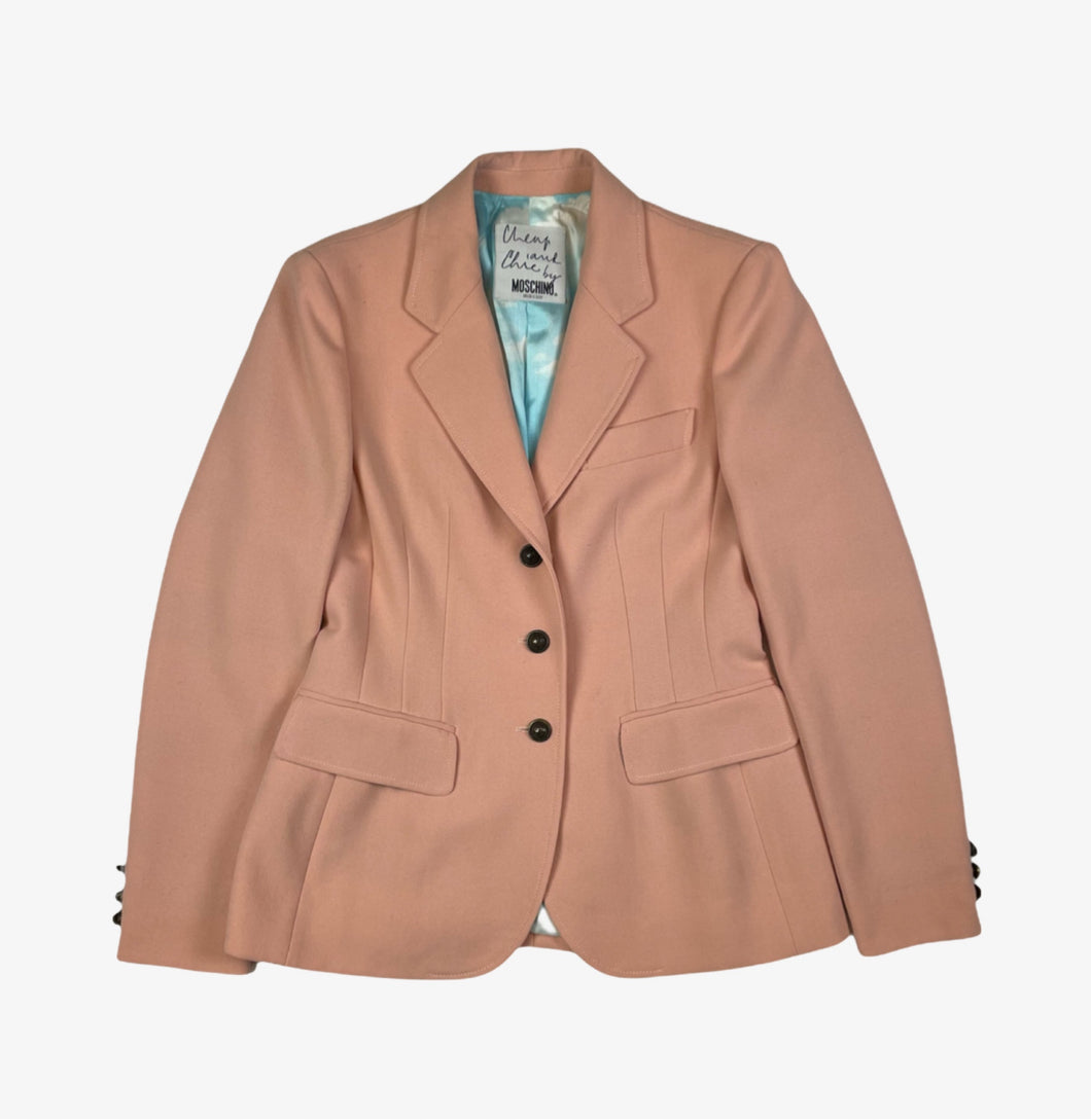 Moschino Cheap and Chic Magritte Cloudy Sky Surrealism Blazer