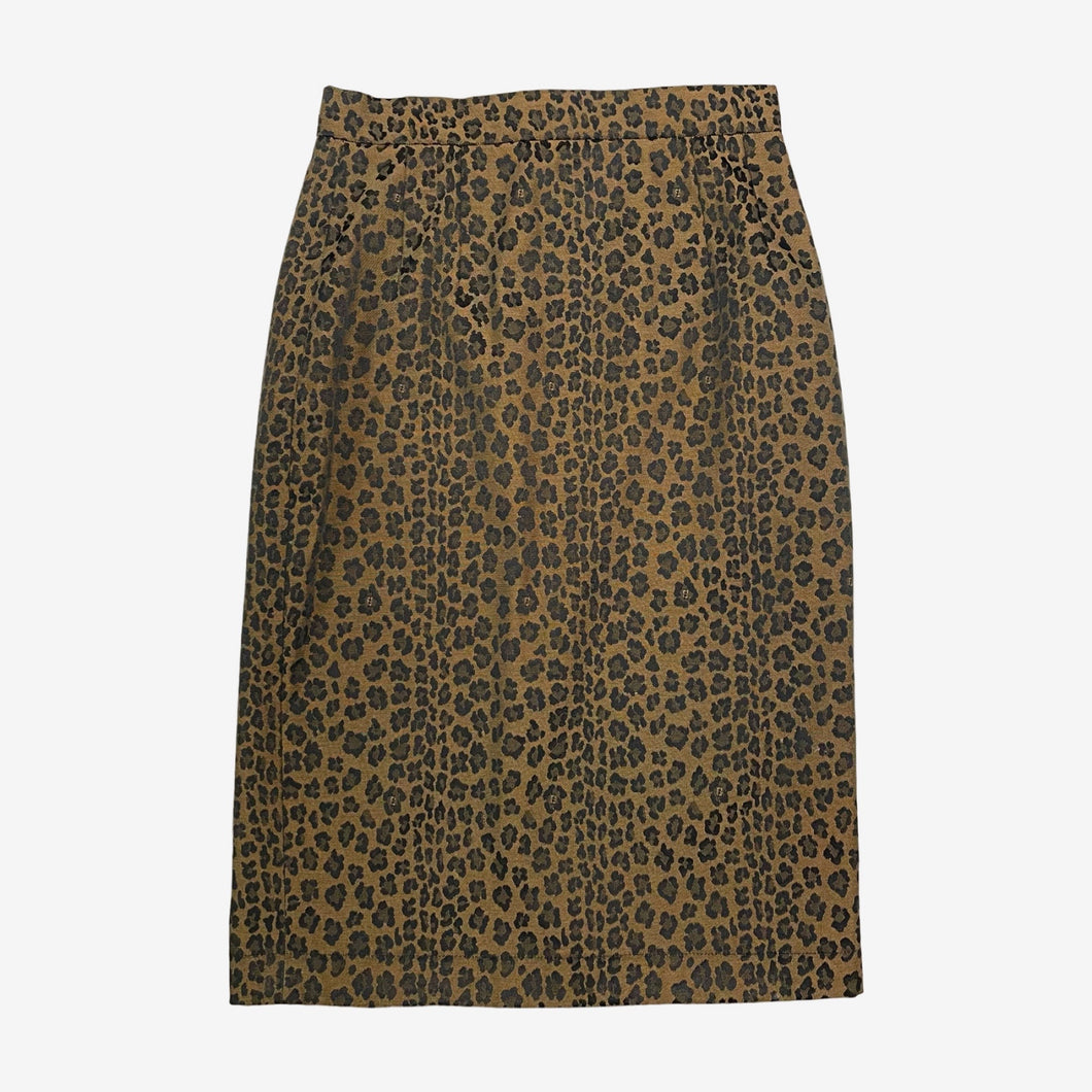 Fendi Zucca Leopard Skirt